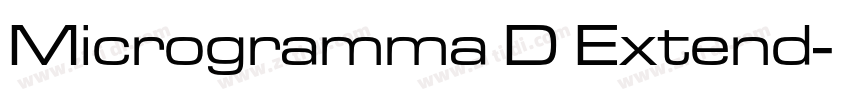Microgramma D Extend字体转换 Microgramma D Extend字体转换